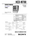 Сервисная инструкция Sony HCD-M700 (CMT-M700MD)