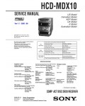 Сервисная инструкция Sony HCD-MDX10 (MHC-MDX10)