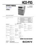 Сервисная инструкция Sony HCD-PX5