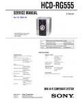 Сервисная инструкция Sony HCD-RG555