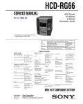 Сервисная инструкция Sony HCD-RG66 (MHC-RG66)
