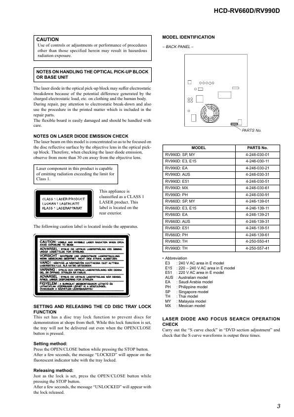 Сервисная инструкция Sony HCD-RV660D, HCD-RV990D