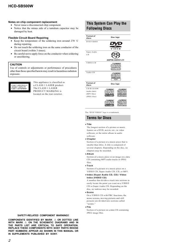 Сервисная инструкция Sony HCD-SB500W