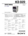 Сервисная инструкция Sony HCD-SX2D