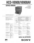 Сервисная инструкция Sony HCD-V8900, HCD-V8900AV (LBT-V8900AV, LBT-V8900S)
