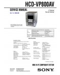 Сервисная инструкция Sony HCD-VP800AV (MHC-VP800AV)