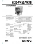 Сервисная инструкция Sony HCD-VR50, HCD-VR70 (LBT-VR50, LBT-VR70)