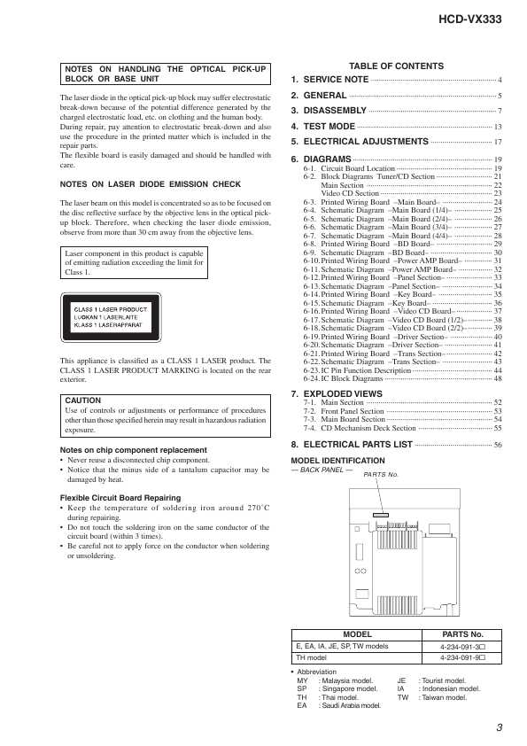 Сервисная инструкция Sony HCD-VX333 (MHC-VX333)