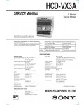 Сервисная инструкция Sony HCD-VX3A (MHC-VX3)
