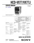 Сервисная инструкция Sony HCD-VX77, HCD-VX77J (MHC-VX77, MHC-VX77J)