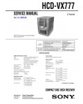 Сервисная инструкция Sony HCD-VX777 (MHC-VX777)