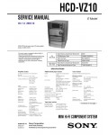 Сервисная инструкция Sony HCD-VZ10