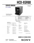 Сервисная инструкция SONY HCD-XGR80