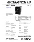 Сервисная инструкция Sony HCD-XGV6, HCD-XGV8, HCD-XGV10AV (LBT-XGV6, LBT-XGV8, LBT-XGV10AV)