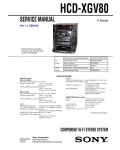Сервисная инструкция Sony HCD-XGV80