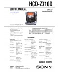 Сервисная инструкция Sony HCD-ZX10D