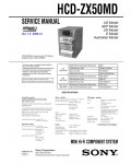 Сервисная инструкция Sony HCD-ZX50MD