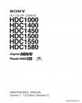 Сервисная инструкция SONY HDC-1000, 1400, 1450, 1500, 1550, 1580, MM