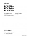 Сервисная инструкция SONY HDC2400, MM, 1st-edition, REV.1