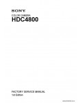 Сервисная инструкция SONY HDC4800, FM, 1st-edition