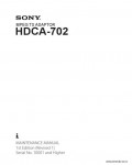 Сервисная инструкция SONY HDCA-702, MM, 1st-edition, REV.1