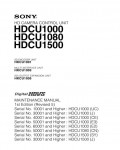 Сервисная инструкция Sony HDCU-1000, HDCU-1080, HDCU-1500