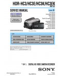 Сервисная инструкция Sony HDR-HC3, HDR-HC3E, HDR-HC3K, HDR-HC3EK, Level 2
