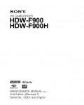 Сервисная инструкция Sony HDW-F900, HDW-F900H MM PART.1 SERIAL-12001