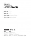 Сервисная инструкция Sony HDW-F900R VOL.1