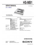 Сервисная инструкция SONY HS-MB1 VER.1.0
