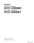 Сервисная инструкция SONY HVO-1000MD, 3000MT, 1st-edition, REV.1