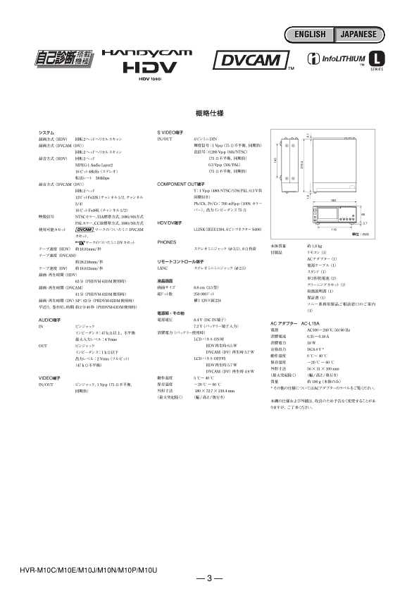 Сервисная инструкция Sony HVR-M10E, HVR-M10P, HVR-M10U