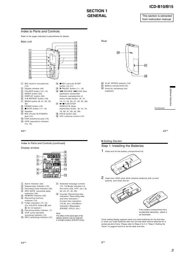 Сервисная инструкция Sony ICD-B10, ICD-B15