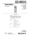 Сервисная инструкция Sony ICD-MS515