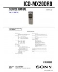 Сервисная инструкция SONY ICD-MX20DR9