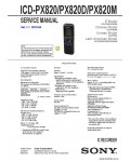 Сервисная инструкция SONY ICD-PX820
