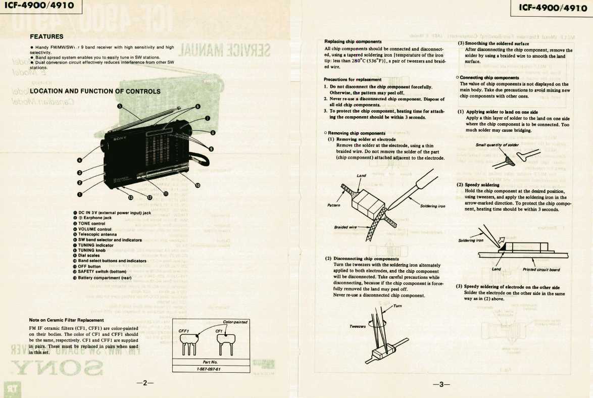 Сервисная инструкция Sony ICF-4900, ICF-4910