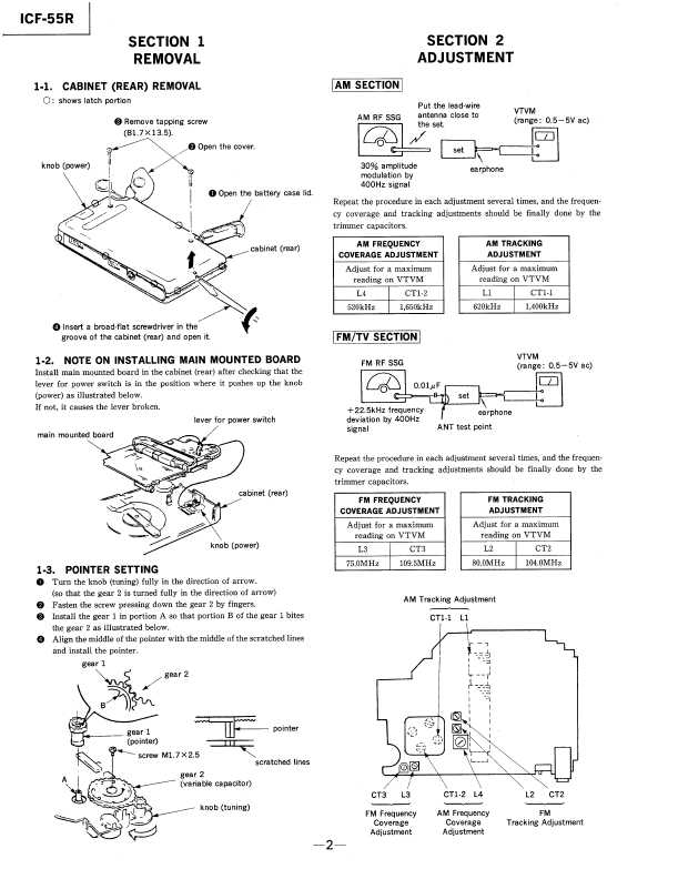 Сервисная инструкция Sony ICF-55R