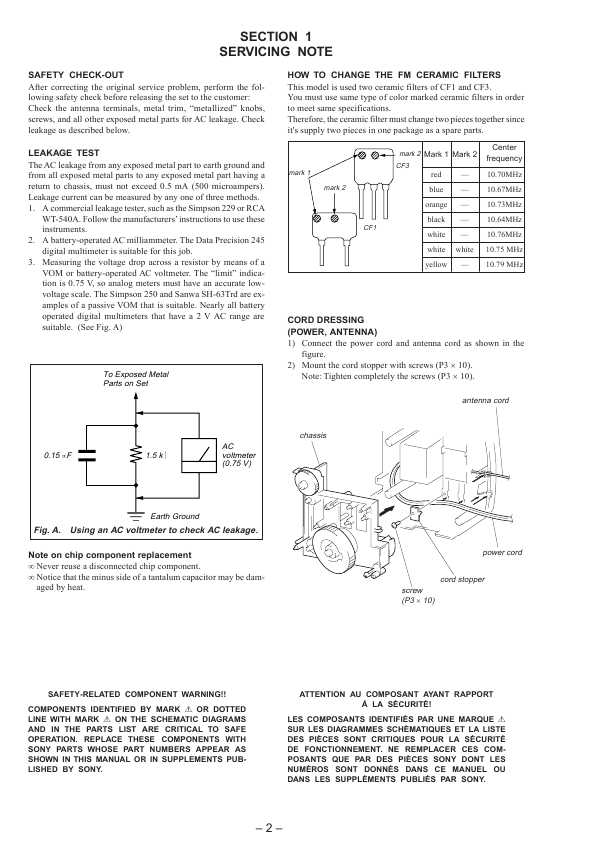 Сервисная инструкция Sony ICF-C160