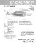 Сервисная инструкция Sony ICF-C250, ICF-C250SY