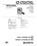 Сервисная инструкция Sony ICF-C793, ICF-C793L
