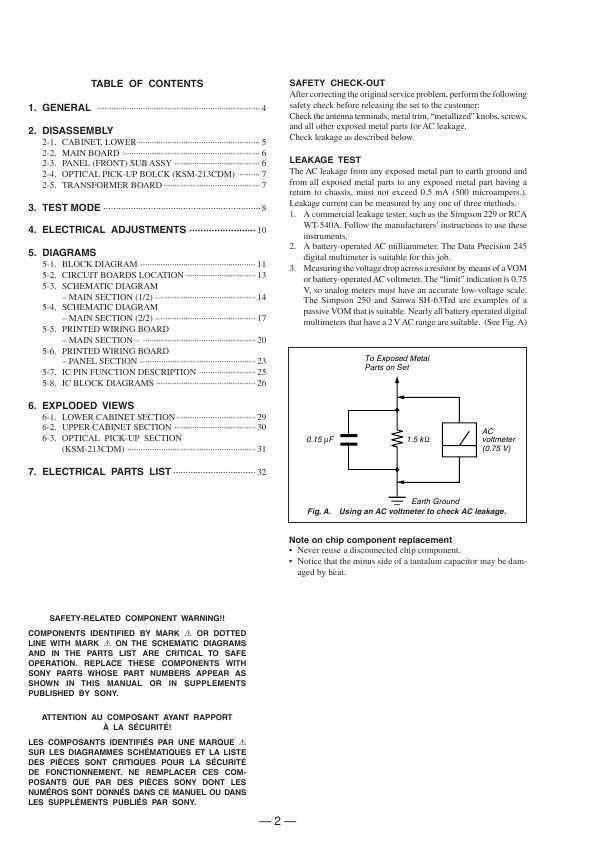 Сервисная инструкция Sony ICF-CD823