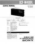 Сервисная инструкция Sony ICF-M400L