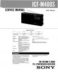 Сервисная инструкция Sony ICF-M400S