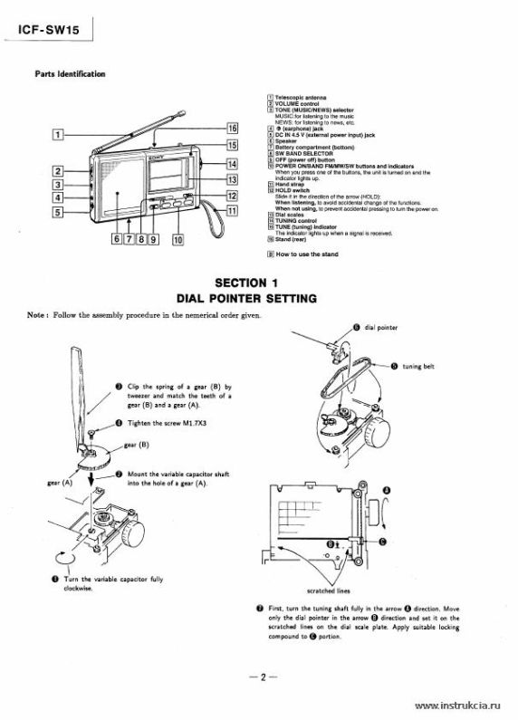 Сервисная инструкция SONY ICF-SW15