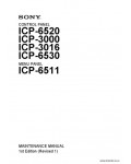 Сервисная инструкция SONY ICP-6520, SERIES, MM, 1st-edition, REV.1