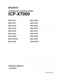 Сервисная инструкция SONY ICP-X7000, 1st-edition