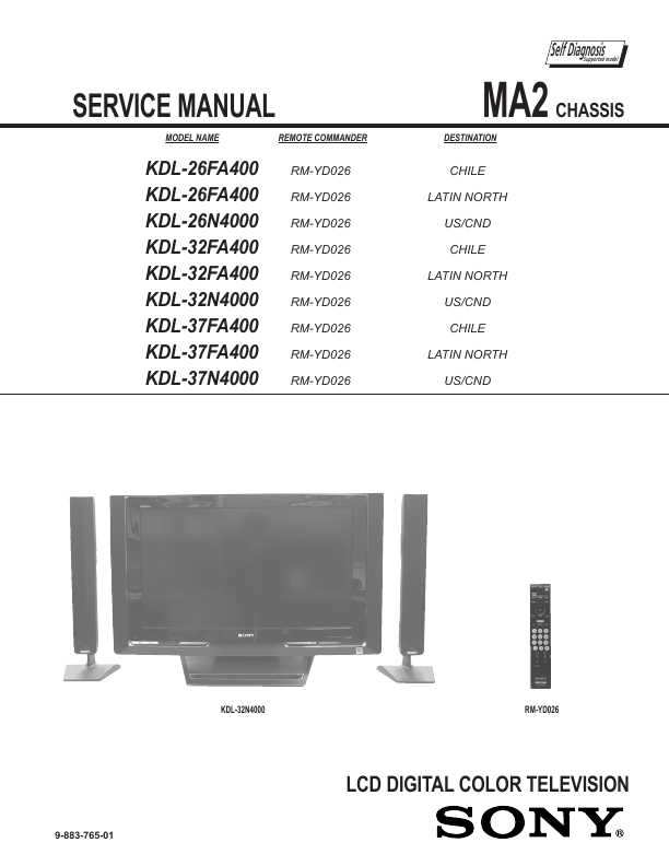 Сервисная инструкция Sony KDL-26S5500, KDL-32S5500, KDL-37S5500 EX2L chassis