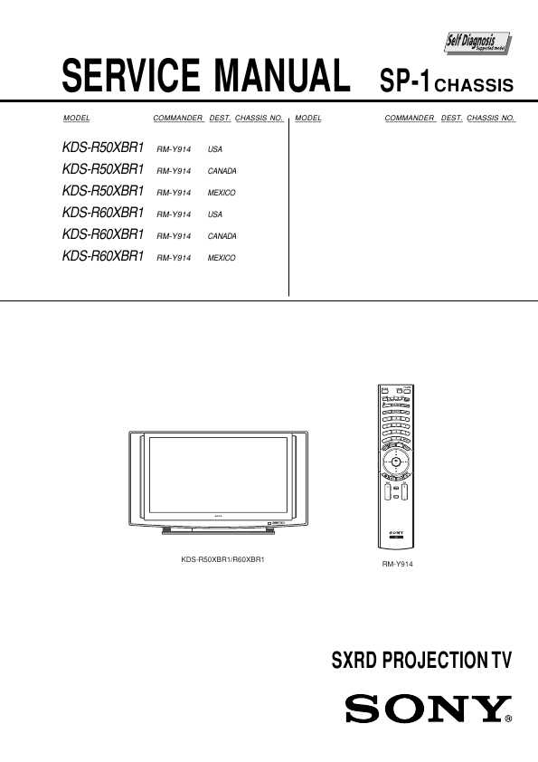 Сервисная инструкция Sony KDS-R60XBR1