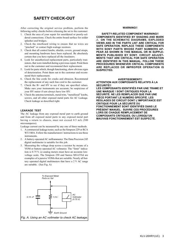 Сервисная инструкция Sony KLV-23HR1